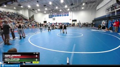 171 lbs Cons. Round 1 - Aiden Lawrence, Carey Jr High vs Keith Studyvin, Laramie Middle School