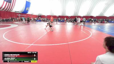 97-99 lbs Round 3 - Alden Eddy, WCAABE Knights vs Owen Reynolds, Wisconsin Rapids