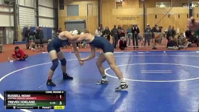 174 lbs Cons. Round 4 - Treven Hokland, Eastern Oregon University vs Russell Noah, Eastern Oregon University