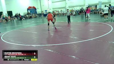 150 lbs Round 4 (16 Team) - Hunter Browning, S.E.O. Wrestling Club- Team Red vs Grant Maas, Nebraska Green Machine (Dev B)