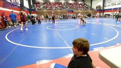 140 lbs Quarterfinal - Brayden Rout, Jenks Middle School Boys vs Kasen McAffrey, Sand Springs