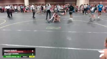 100 lbs Round 2 - Brayden Sharpe, Unattached vs Megan Gurley, Northeast Georgia Mat Monstars