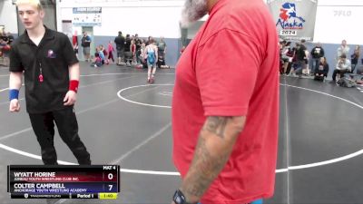 77 lbs Quarterfinal - Wyatt Horine, Juneau Youth Wrestling Club Inc. vs Colter Campbell, Anchorage Youth Wrestling Academy
