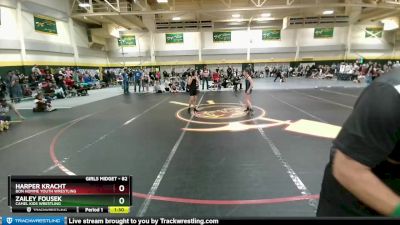 82 lbs Quarterfinal - Harper Kracht, Bon Homme Youth Wrestling vs Zailey Fousek, Camel Kids Wrestling