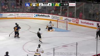 Oleg Kulebiakin Banks One Off The Back Boards And Goalie For An Easy Goal