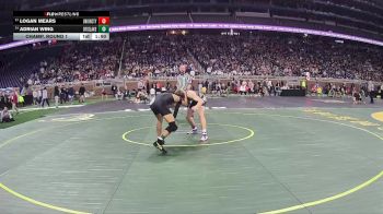 D4-138 lbs Champ. Round 1 - Logan Mears, Union City vs Adrian Wing, Otisville LakeVille Memorial