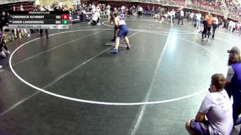 130 lbs Champ. Round 1 - Credence Schmidt, Norris Wrestling Club vs Owen Langenberg, Milford Wrestling Club