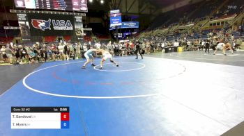 182 lbs Cons 32 #2 - Thomas Sandoval, California vs Trey Myers, Michigan