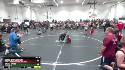 50 lbs Cons. Semi - Enzo Davis, Full Circle vs Cody Broughton, Mighty Warriors Wrestling Acad