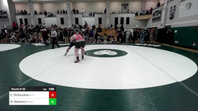 285 lbs Round Of 32 - Eric Sidlauskas, Whitman-Hanson vs Noah Balewicz, Hanover