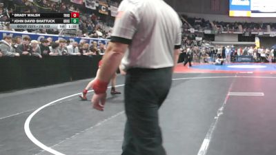 7A 132 lbs 3rd Place Match - Brady Walsh, Thompson HS vs John David Shattuck, Grissom Hs