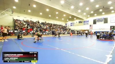 138 lbs Cons. Round 2 - Christopher Green, Bear Wrestling Academy vs Cash Wiemero, Royal High School