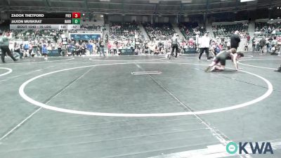 76 lbs Consi Of 8 #1 - Zadok Thetford, Piedmont vs Jaxon Muskrat, Harrah