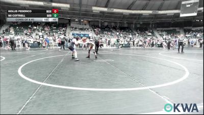 70 lbs Consi Of 8 #2 - Hollis Federico, Muskogee Rougher Youth Wrestling vs MJ Cottrell, Harrah