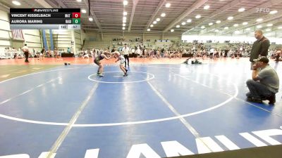 120 lbs Rr Rnd 2 - Vincent Kisselbach, Mat Warriors Stars vs Aurora Maring, Ragin Raisins Niagara ES