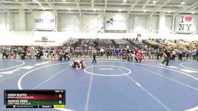 102 lbs Cons. Round 4 - Gideon Reed, LeRoy Wrestling Club vs John Ruffo, Geneva Youth Wrestling