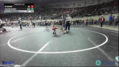 43 lbs 5th Place - Jd Baker, Hilldale Youth Wrestling Club vs Kolter Short, Newkirk Takedown Club