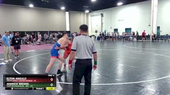 157 lbs Round 3 (6 Team) - Elton Angulo, Youth Impact Center Orange vs Andrew Brown, Team Michigan Blue - DEV