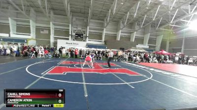 138 lbs Cons. Round 5 - Cameron Atkin, Panguitch vs Cahill Simons, Spanish Fork