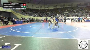 96 lbs Round Of 16 - Avalyn Roundtree, Ardmore Junior High vs Khloee Vargas, Bixby JH Girls