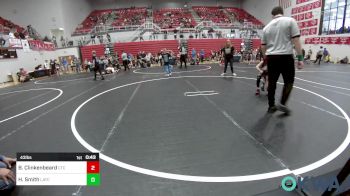 43 lbs Semifinal - Boomer Clinkenbeard, Comanche Takedown Club vs Hux Smith, Little Axe Takedown Club