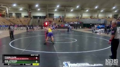 A 215 lbs Semifinal - Rob Atwood, Trousdale County vs Tyson Click, Samuel Everett School Of Innovation