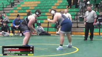 285 lbs Cons. Round 3 - Cooper Harbarger, Kettering Fairmont vs Cameron Mullins, Madison