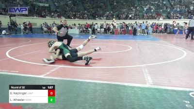 110 lbs Round Of 32 - Gavin Keplinger, Lawton, MacArthur Ok vs Levi Wheeler, Norman North