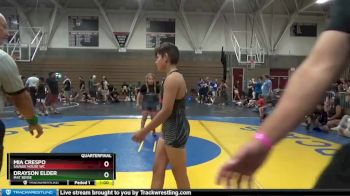 120 lbs Quarterfinal - Mia Crespo, SAVAGE HOUSE WC vs Drayson Elder, Mat Sense