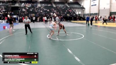 125 lbs Cons. Round 2 - Adonias Cantu, Colorado Mesa University vs Keaton Rottinghaus, Pratt Community College