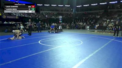 113 lbs 5th Place - Zack Samano, Chino (SS) vs Aaron Meza, St. John Bosco (SS)