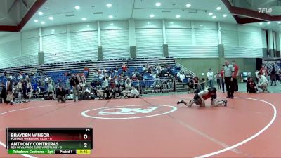 75 lbs Round 2 (6 Team) - Brayden Winsor, Portage Wrestling Club vs Anthony Contreras, Red Devil Pride Elite Wrestling