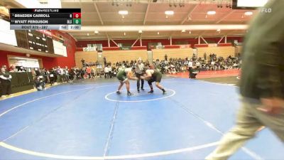 287 lbs Semifinal - Braeden Carroll, Novato vs Wyatt Ferguson, Dela Salle