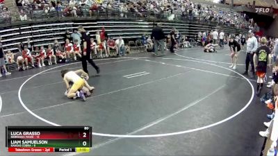 80 lbs Semis & 1st Wrestleback (8 Team) - Liam Samuelson, Kansas Cobra vs Luca Grasso, Nebraska Maize