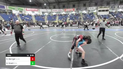 70 lbs 3rd Place - Grayson Beiriger, Alamosa Wrestling vs Uriah Grant, Athlos Wrestling