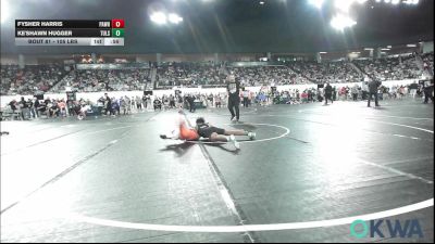 105 lbs Consi Of 4 - Fysher Harris, Pawhuska vs Ke'Shawn Hugger, Tulsa Blue T Panthers