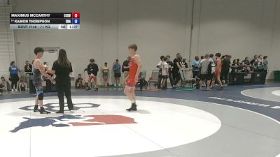71 kg Champ. Rd Of 64 - Maximus McCarthy, Curby 3 Style Wrestling Club vs Kamon Thompson, Sanderson Wrestling Academy