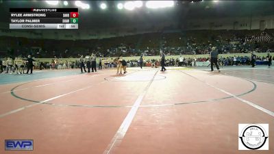 161 lbs Consolation - Rylee Armstrong, Sand Springs Jr High vs Taylor Palmer, Shawnee Wrestling