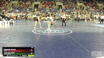 142 lbs Cons. Semi - Kaylee Kurz, Grand Forks vs Maycee Boyce, Minot