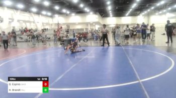 58 lbs Consi Of 4 - Dayvion Espino, Oakdale, Wrestling vs Hudson Brandt, Fallon Outlaws WC