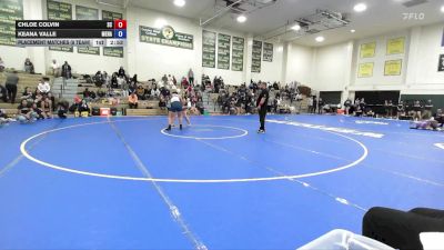 207 lbs Placement Matches (8 Team) - Keana Valle, Menlo A vs Chloe Colvin, Snow