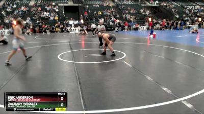 174 lbs Cons. Round 4 - Zachary Wessley, Pratt Community College vs Erik Anderson, Western Colorado University