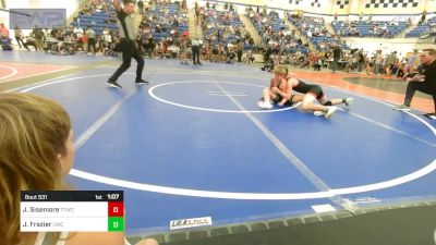 105 lbs Semifinal - Jett Sisemore, Team Tulsa Wrestling Club vs Jakob Frazier, Claremore Wrestling Club