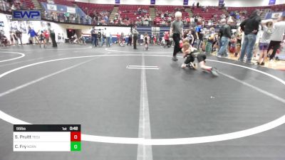 55 lbs Round Of 16 - Stryker Pruitt, Tecumseh Youth Wrestling vs Colin Fry, Norman North