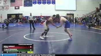 180 lbs Consolation Bracket - Cyrus Edwards, Thunder Basin High School vs Beau Wright, Laramie