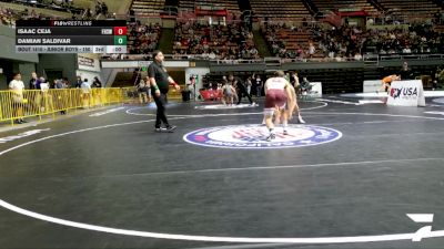 Junior Boys - 150 lbs Champ. Round 2 - Brayden Carson, Sunkist Kids Monster Garage vs James Newton-Busalacchi, El Camino SSF High School Wrestling