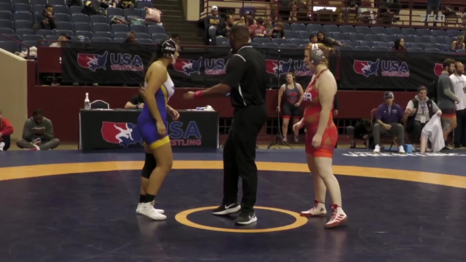76 lbs Cons. Round 1 - Cara Broadus, KT Kidz Wrestling Club vs Ruby ...