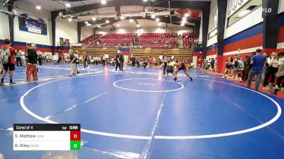 145 lbs Consi Of 4 - Sara Mathew, Union Girls JH vs Brooklyn Riley, Sand Springs JH (SS)