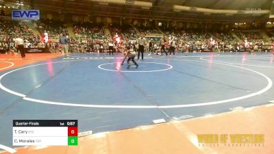 46 lbs Quarterfinal - Taylor Cary, Owasso Takedown Club vs Caleb Morales, Top Rank