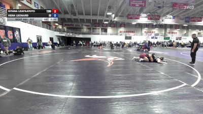 207 lbs Cons. Round 4 - Kena Leonard, Ottawa University vs Kitana Leafaatoto, Texas Woman`s University